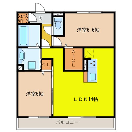 シェーンハイム静里の物件間取画像